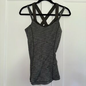 Green Lululemon Tank with Built In Sports Bra